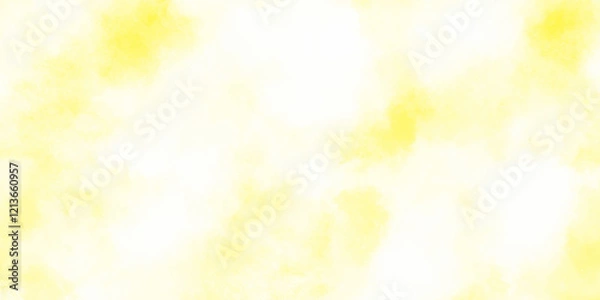 Fototapeta yellow or orange watercolor background texture with grunge effect, soft and cloudy yellow grunge texture with grainy effect, turmeric yellow or mustard yellow grunge texture.