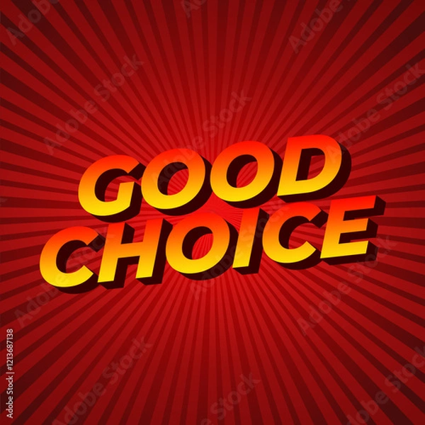 Fototapeta Good choice. text effect for social media ads purpose