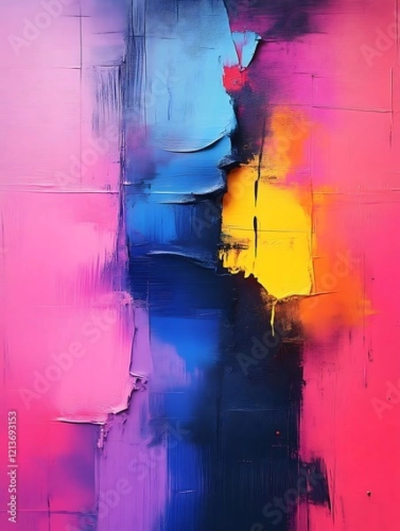 Obraz Abstract colorful paint strokes.