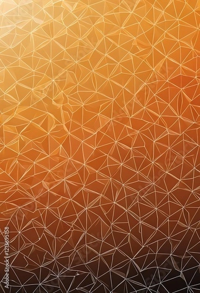 Fototapeta Abstract Orange Brown Triangular Geometric Pattern Design