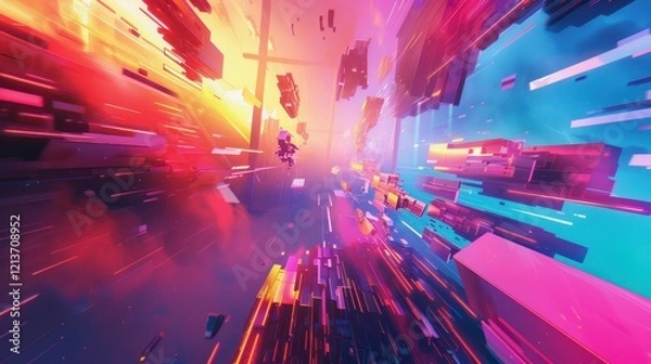 Obraz Colorful Abstract Background Illustration for Game Loading Screen