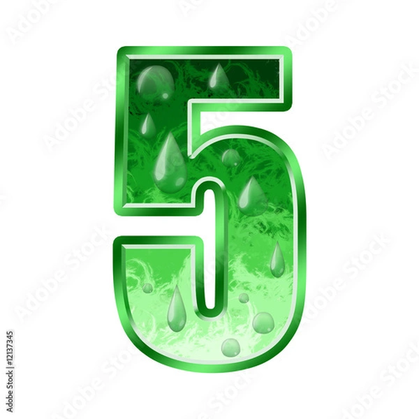 Obraz Fresh Green Number 5 five