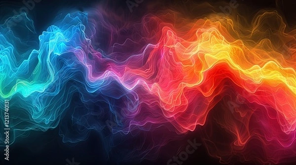 Fototapeta _Abstract_rainbow-colored_background_black_gradient_