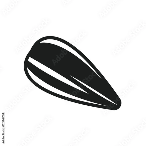 Fototapeta black sunflower seeds isolated vector element template design