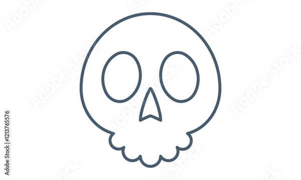 Fototapeta Skull icon halloween and horror bones vector image