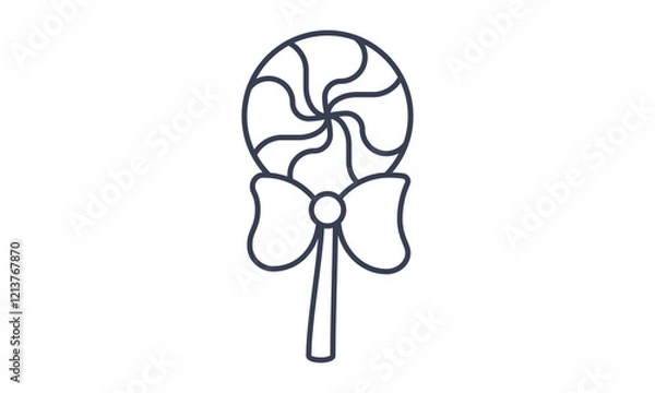 Fototapeta Lollipop icon vector sign and symbol isolated on white background, Lollipop logo concept