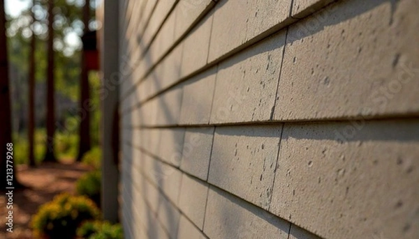Obraz Close-Up of Fiber Cement Siding for Fireproofing
