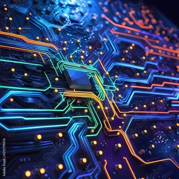 Fototapeta Neon abstract Background