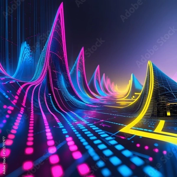 Fototapeta Neon abstract Background