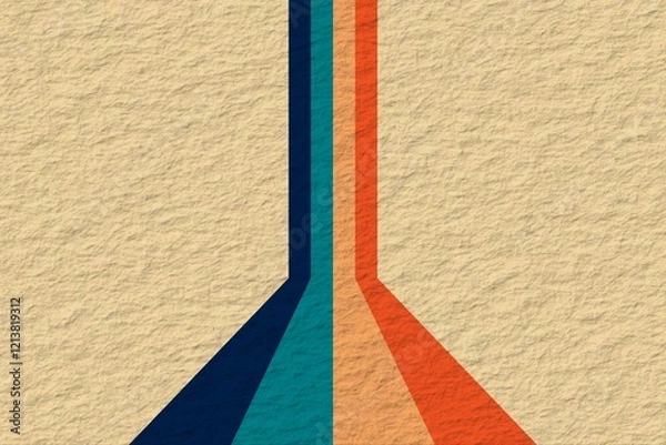 Fototapeta Vintage Textured Stripes - Abstract Retro Design