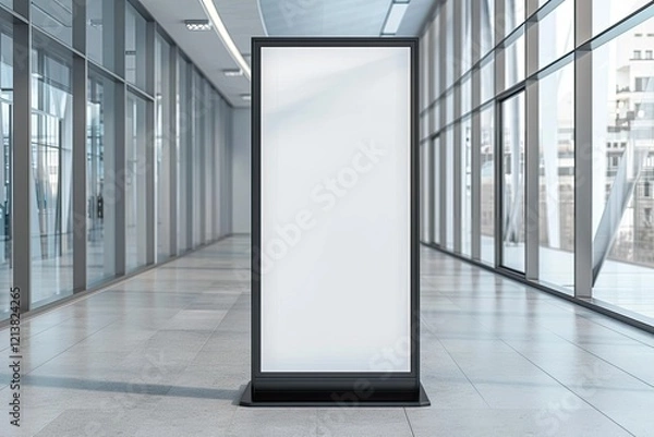 Fototapeta High Detail Visual of Indoor Stand Banner Mockup Design