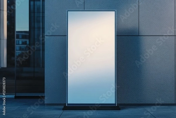 Fototapeta High Detail Image of Blue Modern Rollup Banner Design