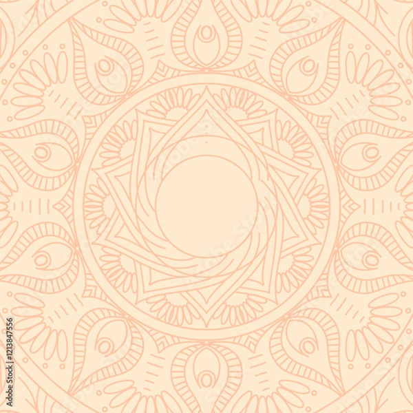 Fototapeta Mandala Line Frame Background