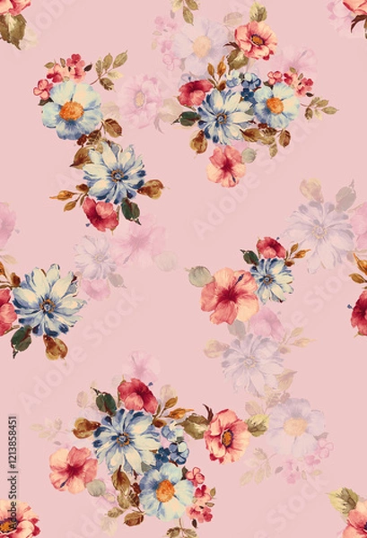 Fototapeta seamless floral pattern