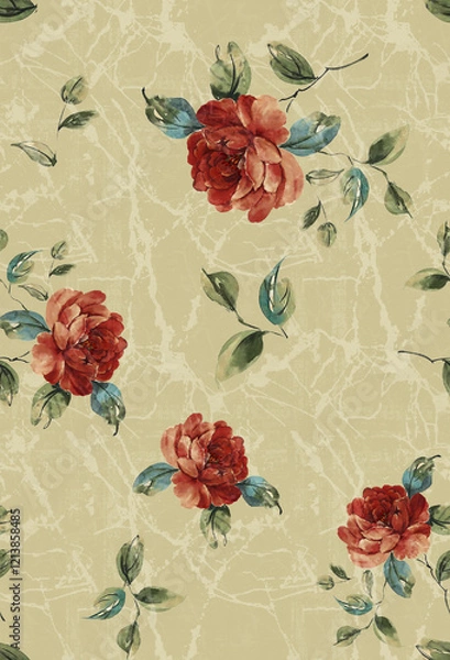 Fototapeta SEAMLESS FLOWER PATTERN