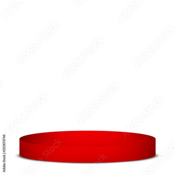 Obraz Red podium in transparent background