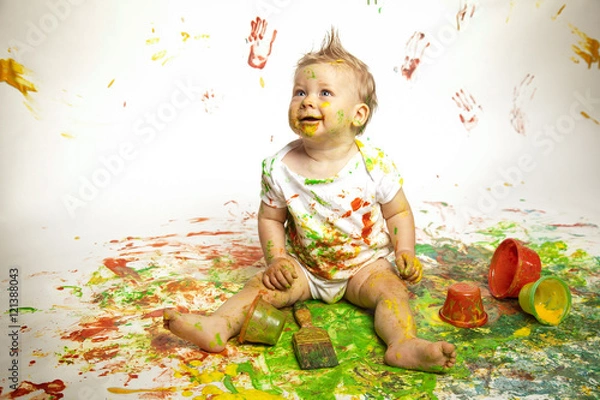 Obraz mit der Farbe matschen