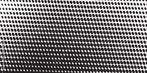 Obraz Grunge halftone gradient background. Faded grit noise texture. White and black sand wallpaper. Retro pixelated backdrop