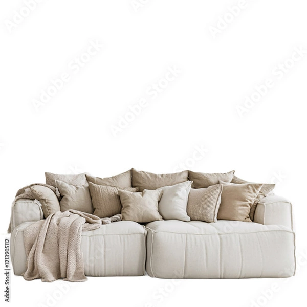 Fototapeta sofa isolated on transparent background