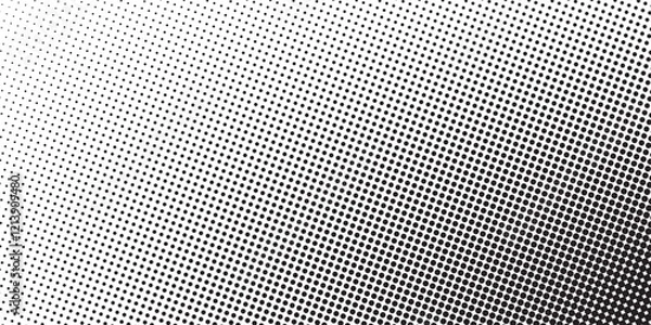 Obraz Halftone gradient. Dotted gradient, smooth dots spraying and halftones dot background