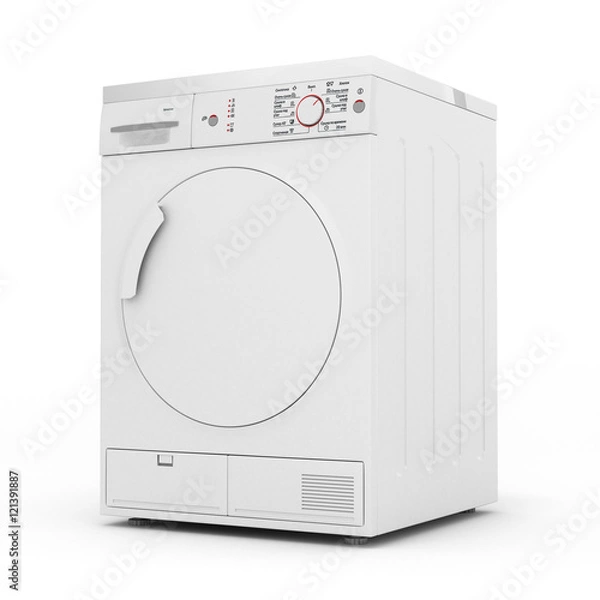 Fototapeta dryer machine isolated on white background 3d render