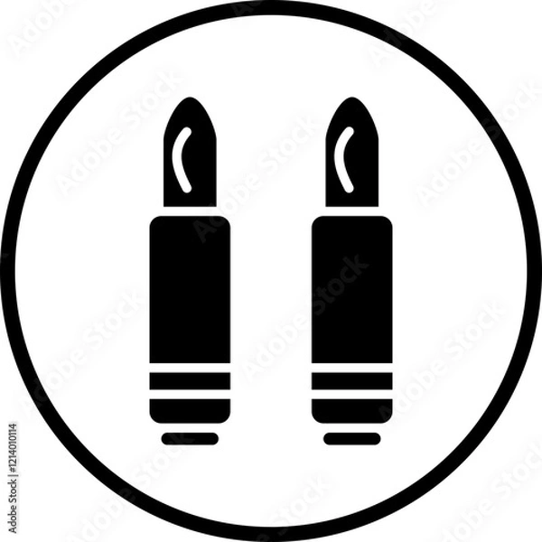 Obraz Bullets icon style