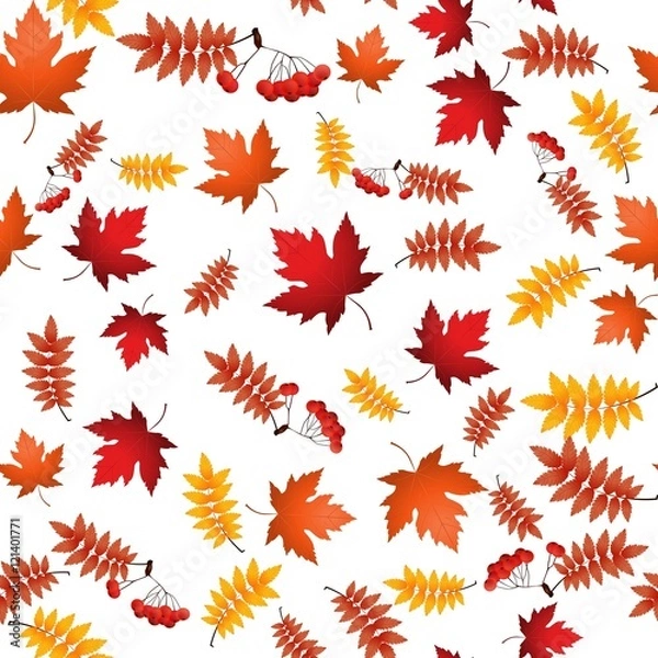 Fototapeta Seamless autumn background