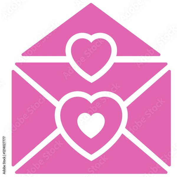 Obraz Minimalist Love Letter with Hearts 