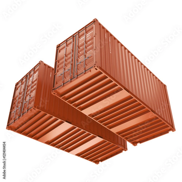 Fototapeta 3D rendering containers
