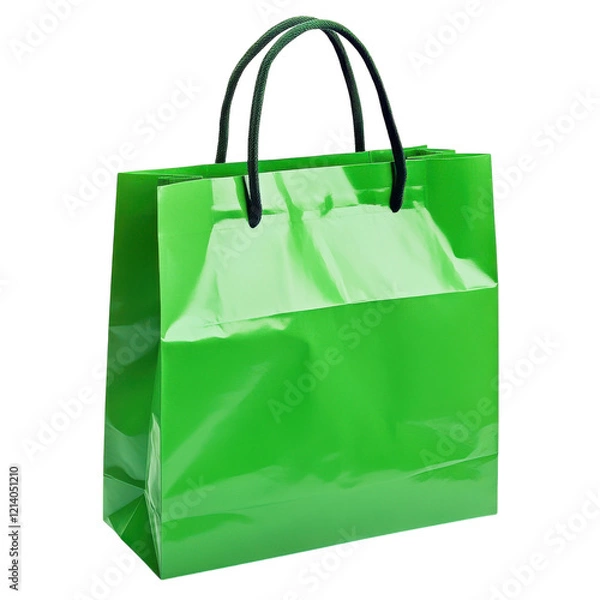 Fototapeta EcoBagGreen Shopping Bag Mockup on transparent background.