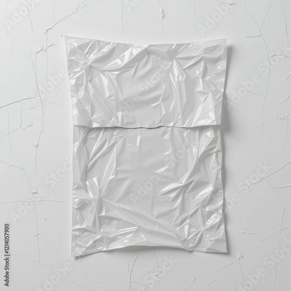 Fototapeta White plastic bag background texture