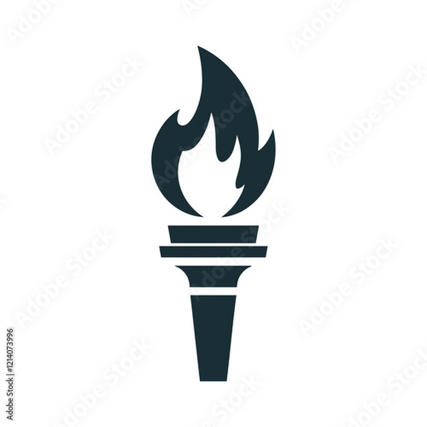 Obraz torch icon. flaming torch. vector torch