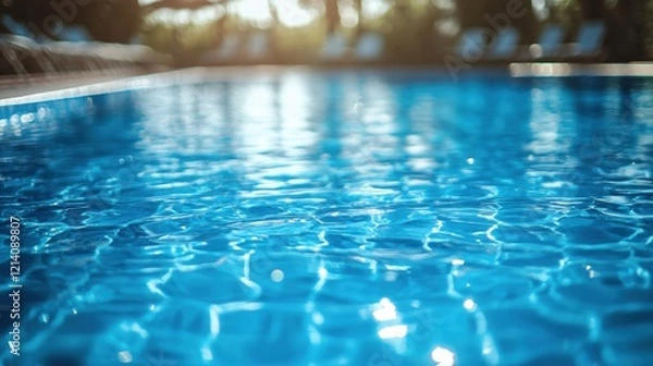 Fototapeta Sparkling Pool Water Summer Relaxation Blue Serenity Vacation Resort