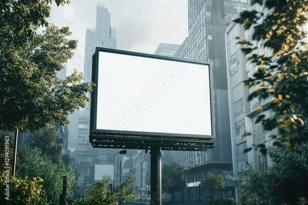 Fototapeta High Resolution Visual of Cgi Mockup of Billboard in the City