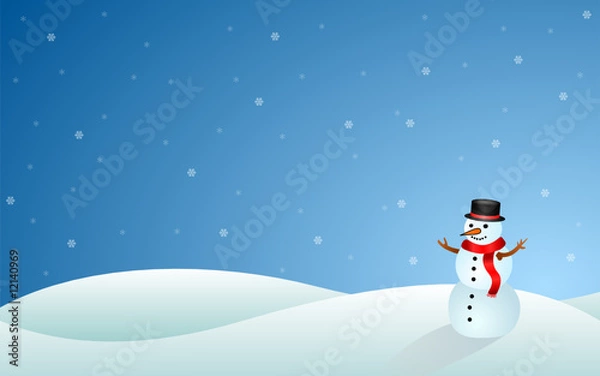 Fototapeta snowman - vector