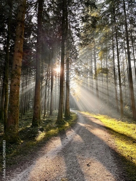 Obraz Sonnenstrahlen im Mooswald