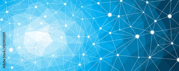 Obraz Structure molecule and communication node, neurons. Abstract science background. Vector illustration EPS 10