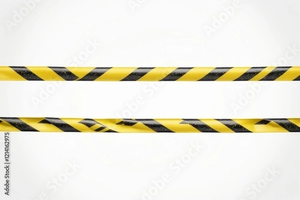 Fototapeta Yellow and black hazard stripes background with warning pattern and caution design