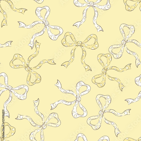 Obraz Polka Dot Bow Seamless Pattern