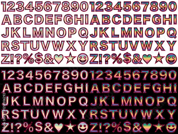 Obraz 文字フチ11ワイン、20虹