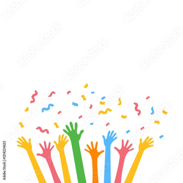 Obraz Hands Celebrating Party