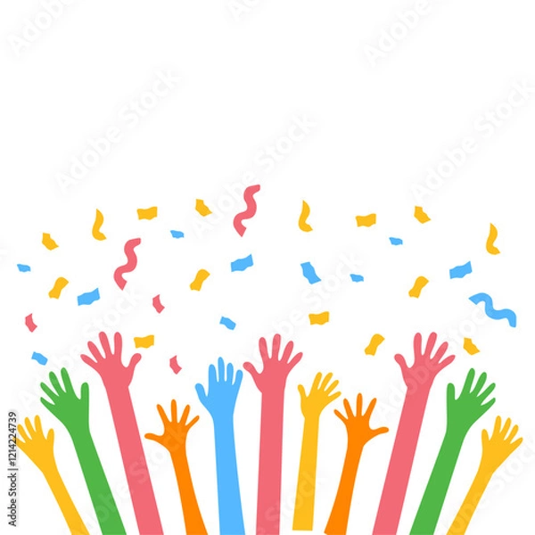 Obraz Hands Celebrating Party