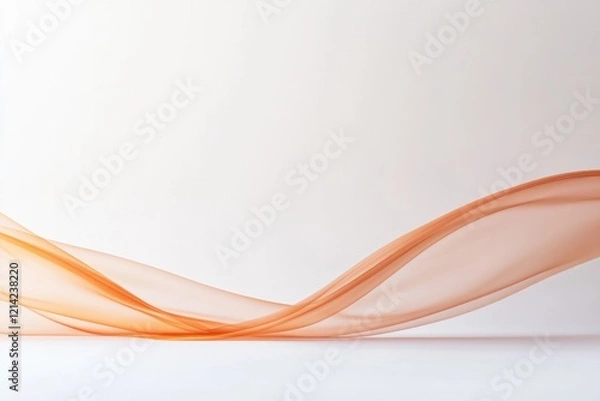 Fototapeta commercial photography for advertising campaign showcasing colorful gradient wave flowing across minimal white backdrop