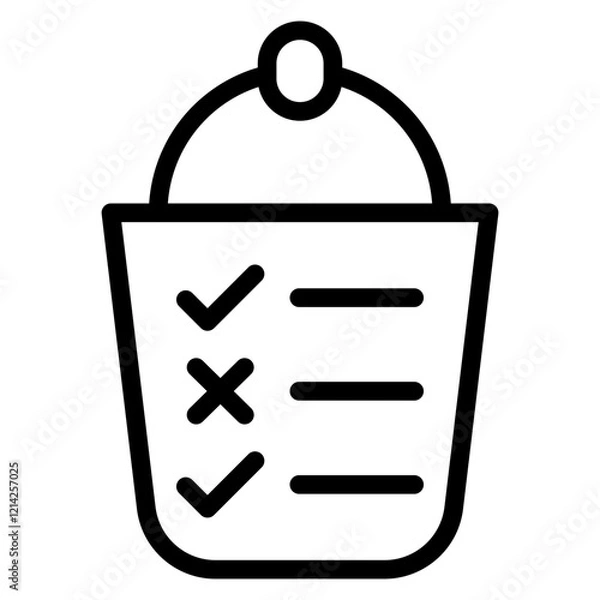 Fototapeta Bucket list Vector Design Icon Style