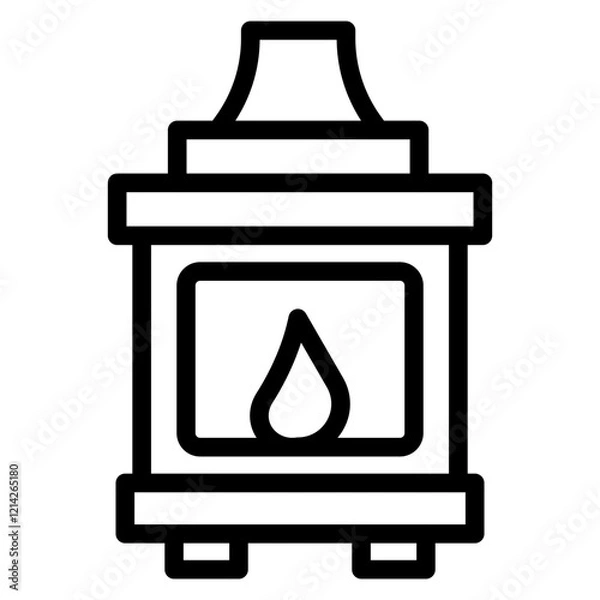 Fototapeta Furnace Vector Design Icon Style