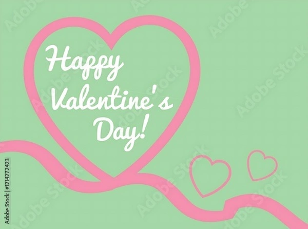 Obraz Heart pink x moss green