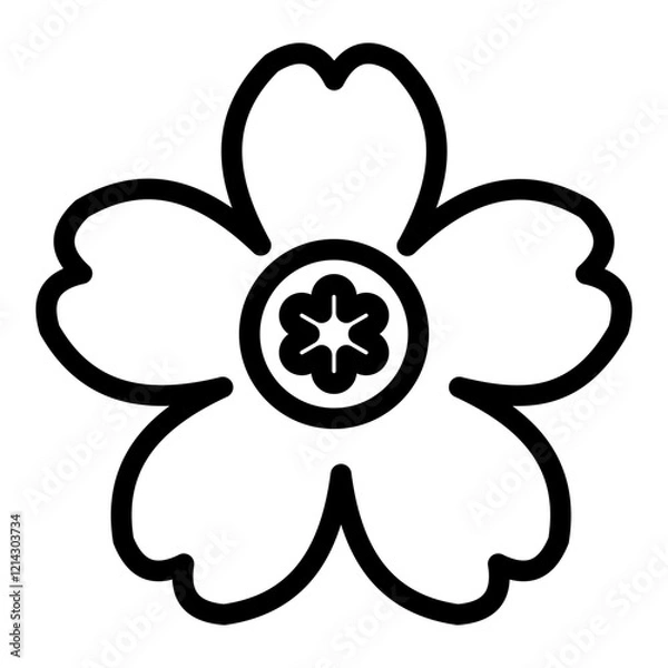 Fototapeta Cherry Blossom Vector Design Icon Style