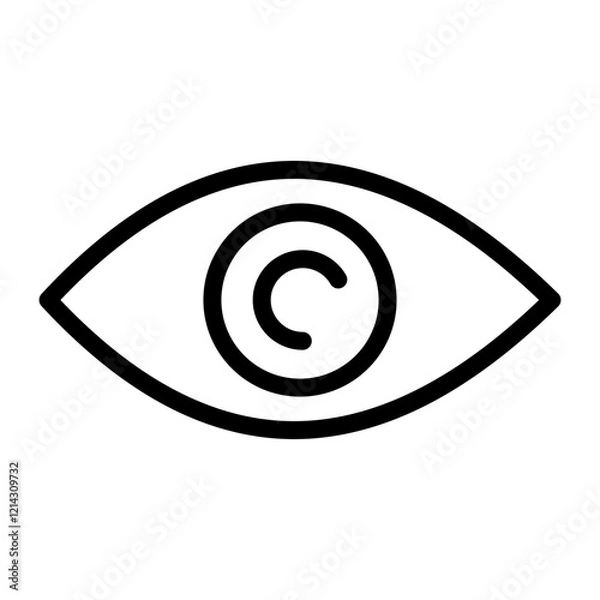 Fototapeta Vision Vector Design Icon Style