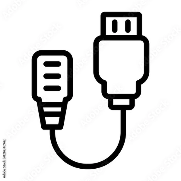 Fototapeta Hdmi Cable Vector Design Icon Style