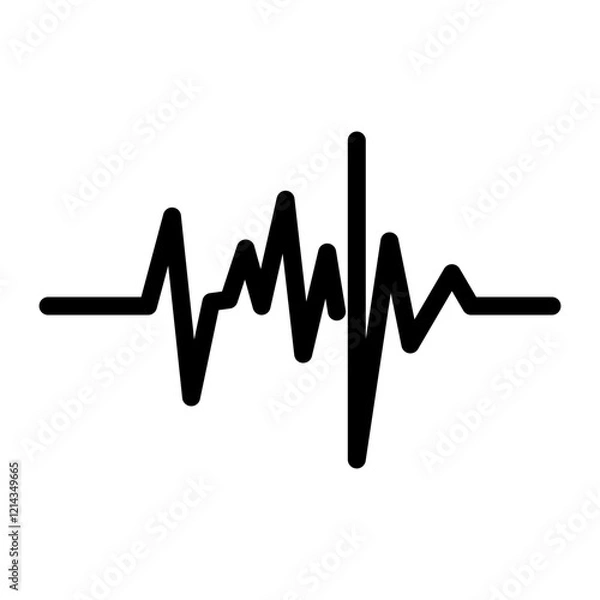 Fototapeta Seismograph Vector Design Icon Style